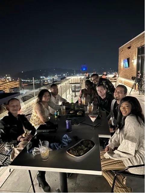 Evening rooftop